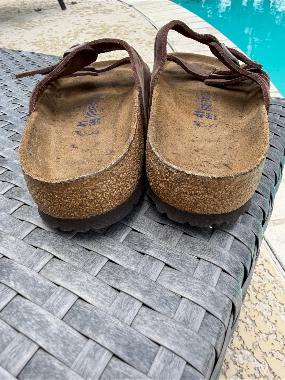 Birkenstock Granada Brown Suede Sandal Slides 41 W10 - Picture 4 of 6